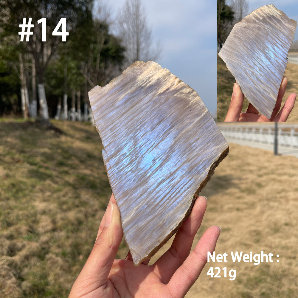 Unique,Natural Crystal Moonstone Slices