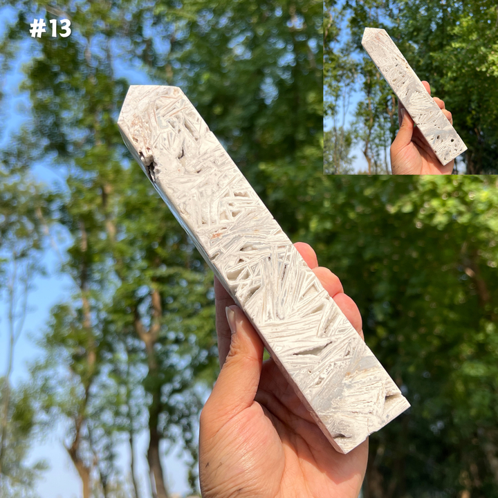 Unique, White Mexican Agate Tower