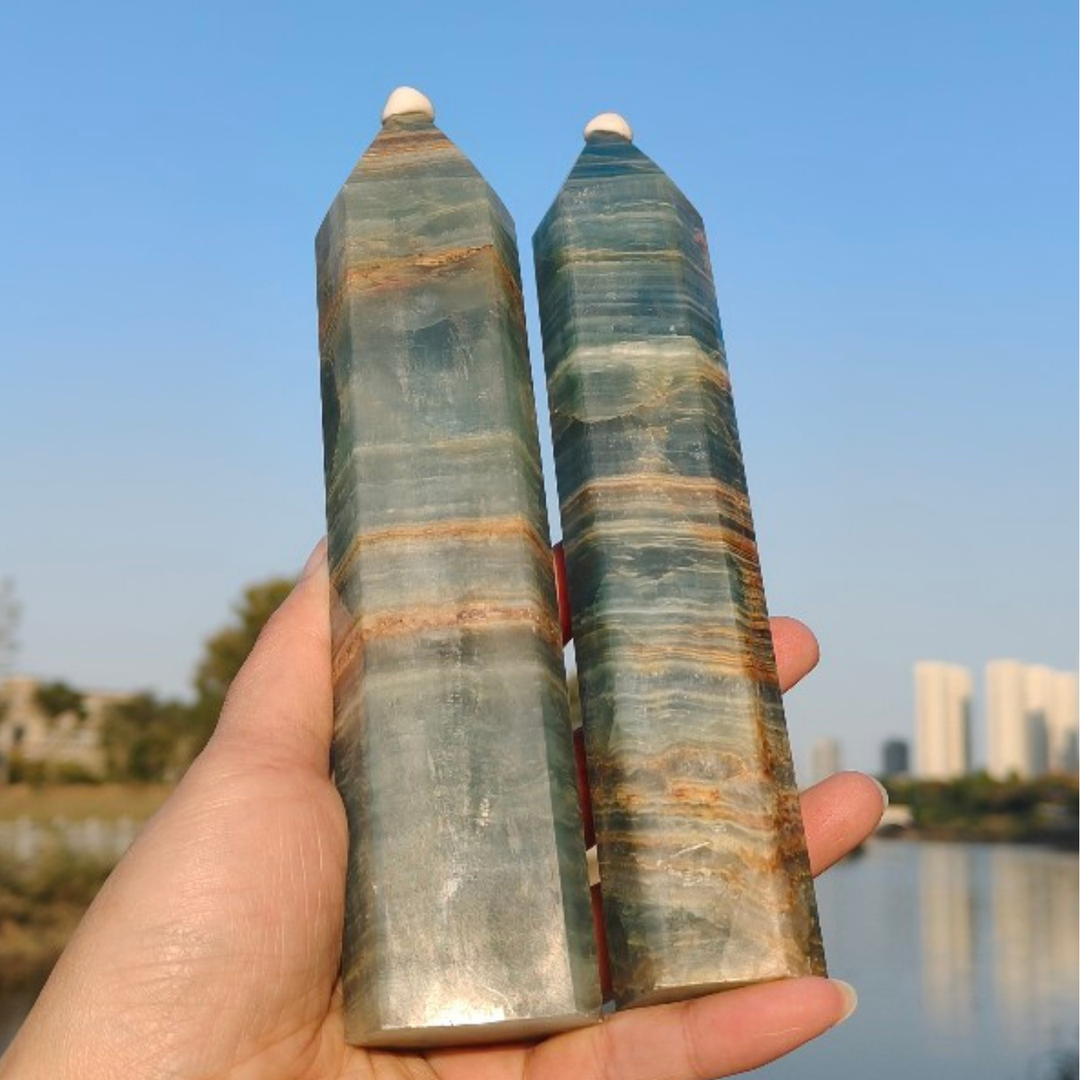 Lemurian Aquatine Calcite Point