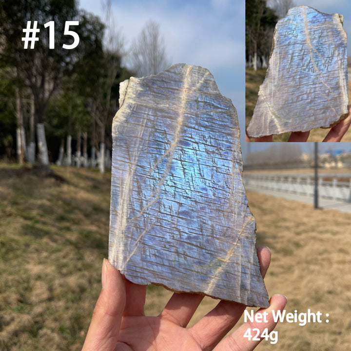 Unique,Natural Crystal Moonstone Slices