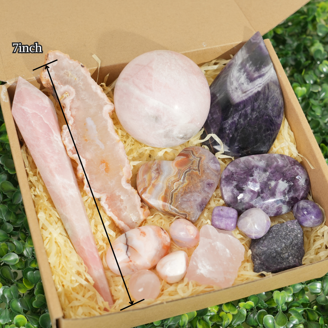 Natural Crystal Value Gift Pack-Chic Pink-Purple Crystal Set