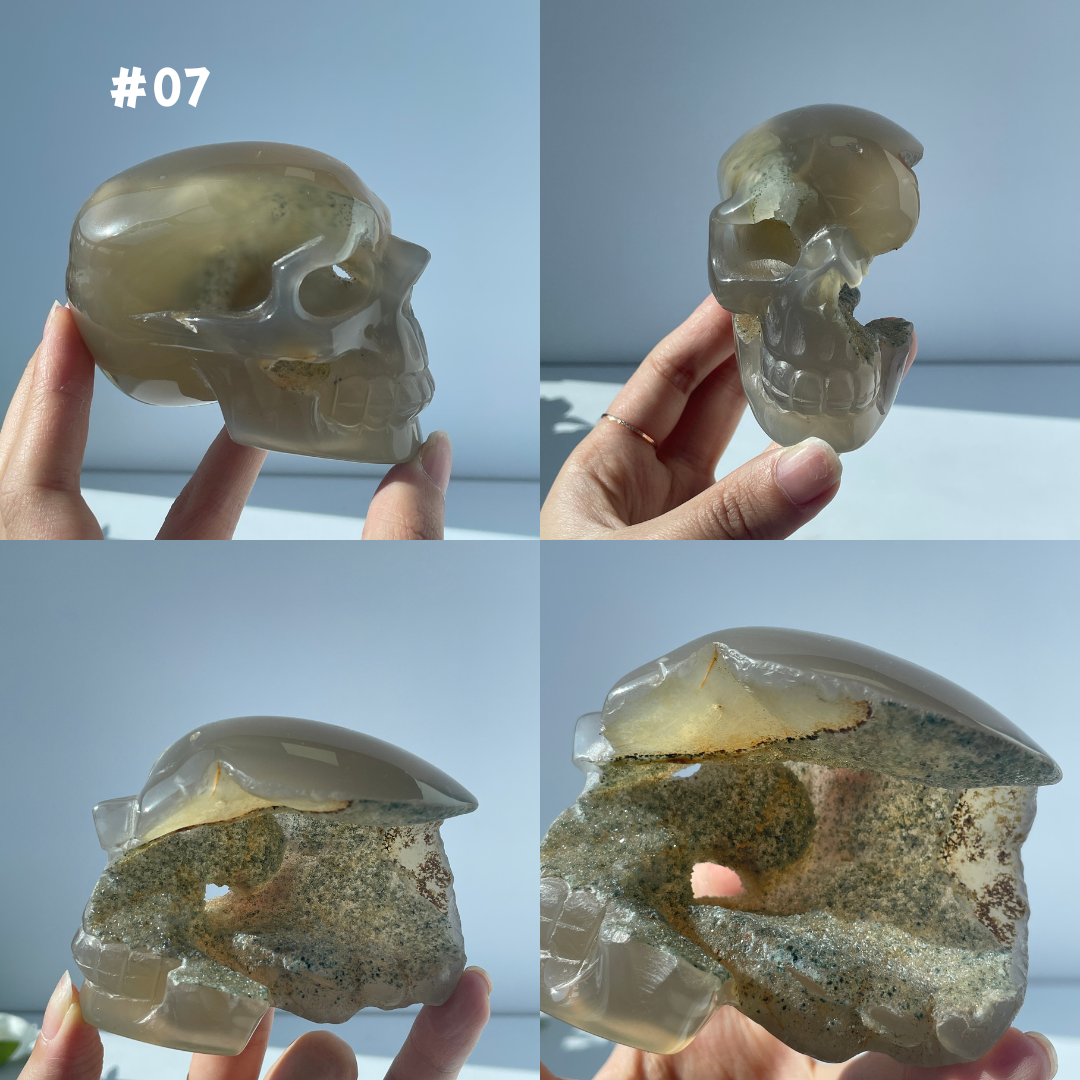 Big Sale,Agate Geode Skull