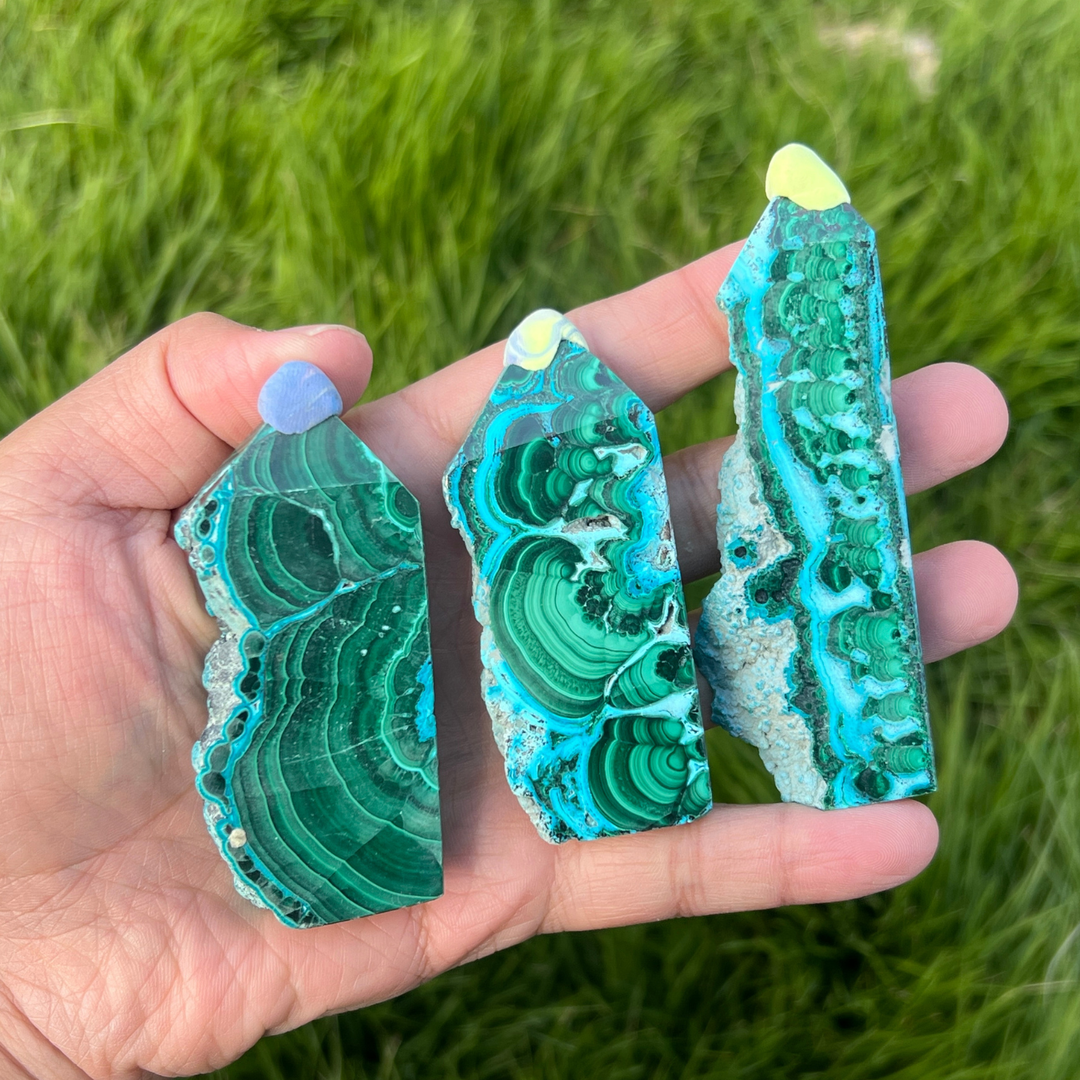 Natural Malachite Point