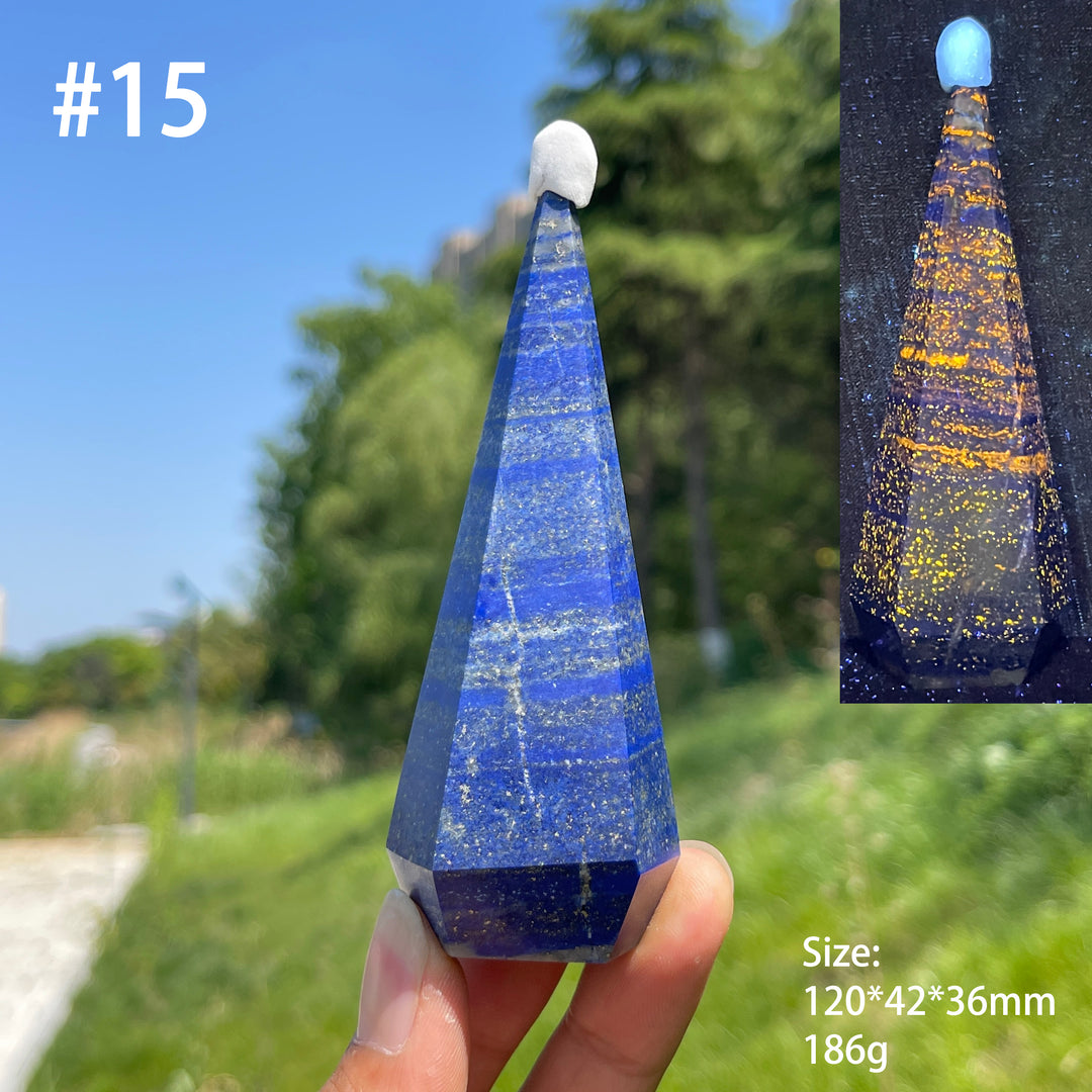 Unique,Natural Lapis Lazuli Diamond Tower