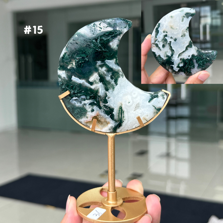 Unique,Moss Agate Moon