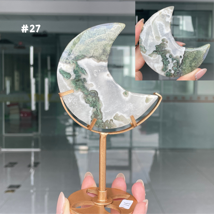Unique,Moss Agate Moon