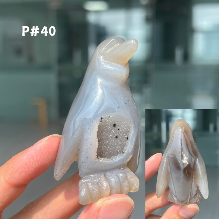 Unique, Agate Geode Penguin