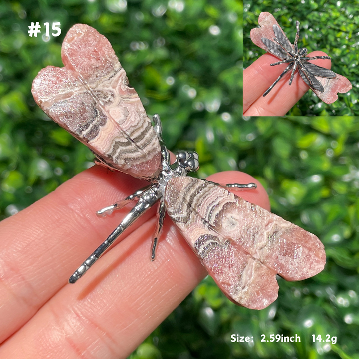 Unique,Rhodochrosite Dragonfly