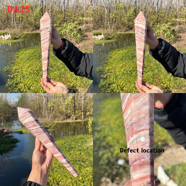 Pink Thousand Layer Agate Wand