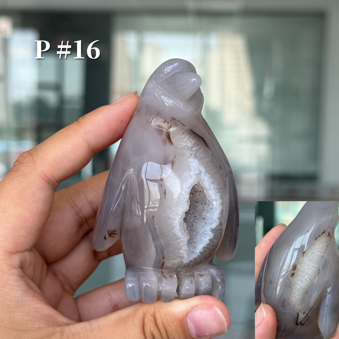Unique, Agate Geode Penguin