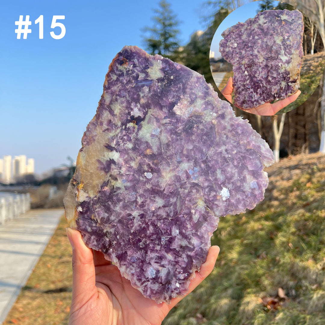 Unique,Imperfect Natural Lepidolite Slice
