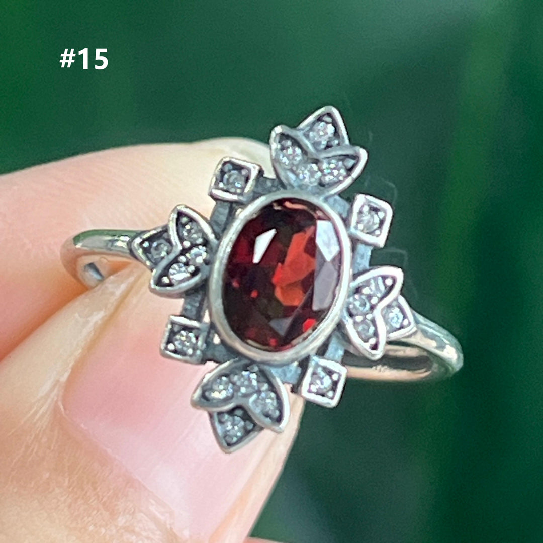 Garnet Ring,S925
