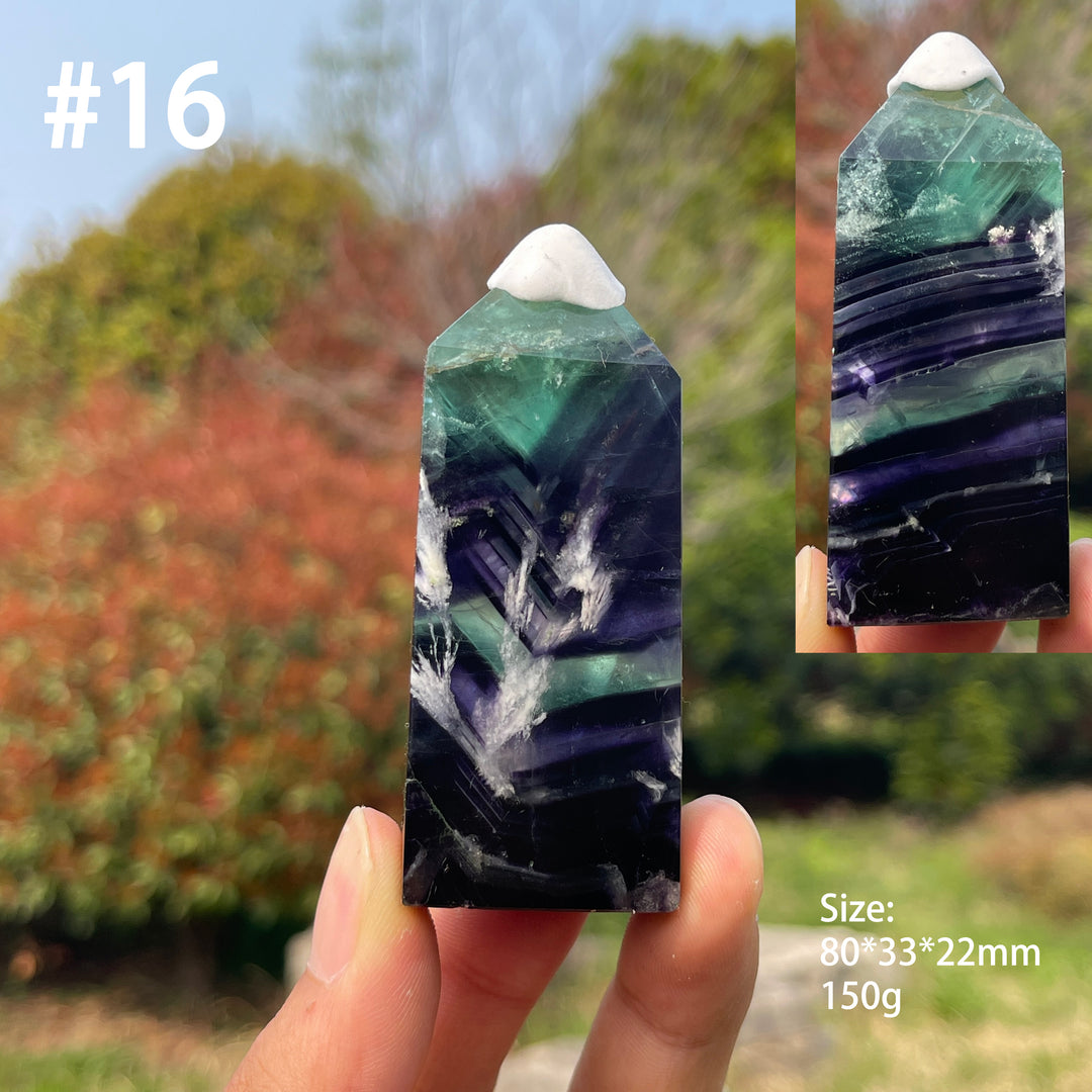 Unique,Natural Feather Fluorite Crystal Point