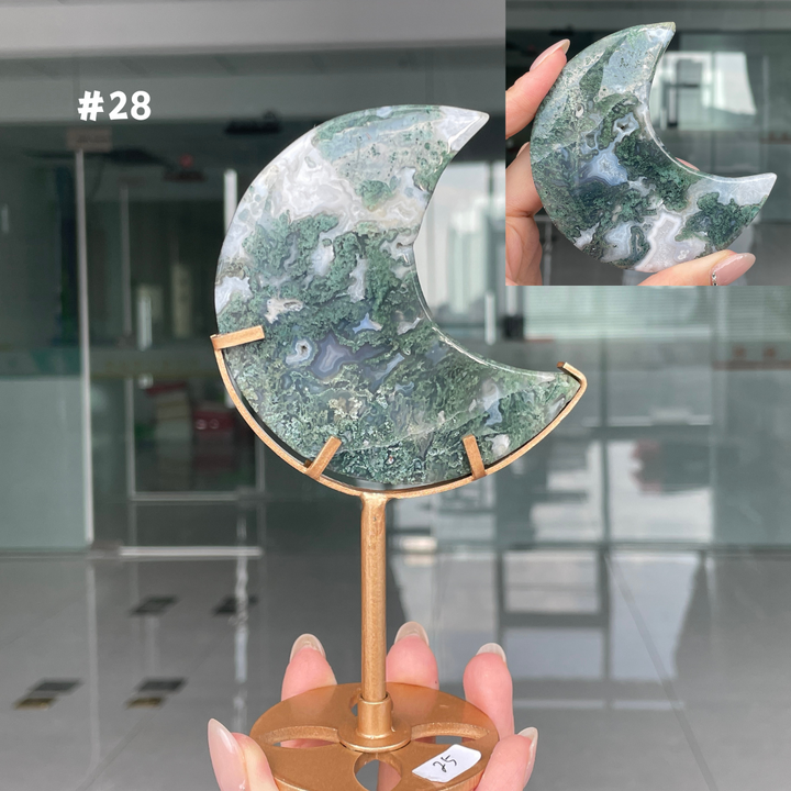 Unique,Moss Agate Moon