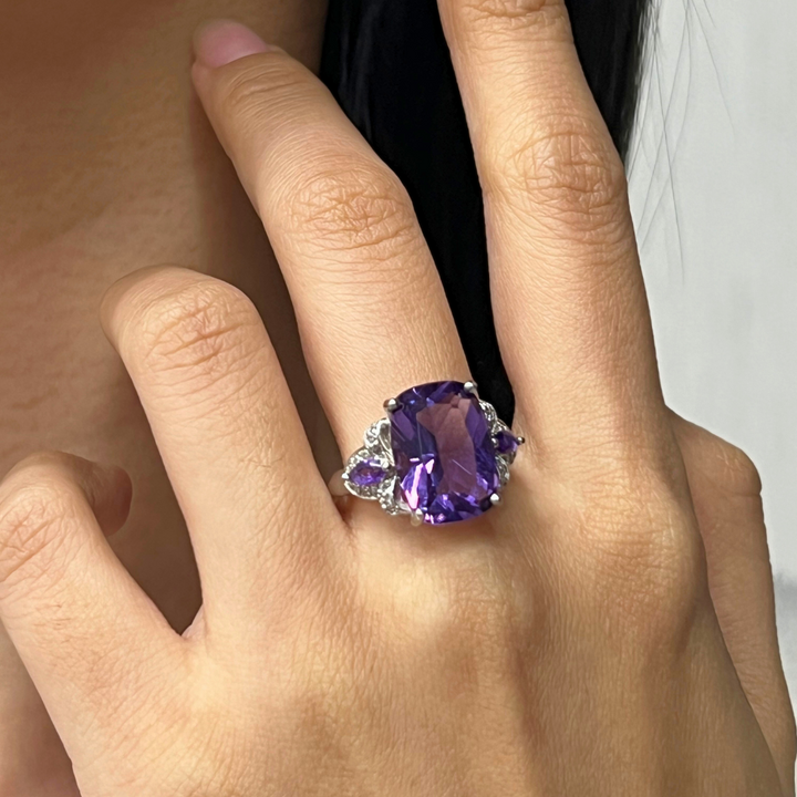 February Birthstone Amethyst Ring