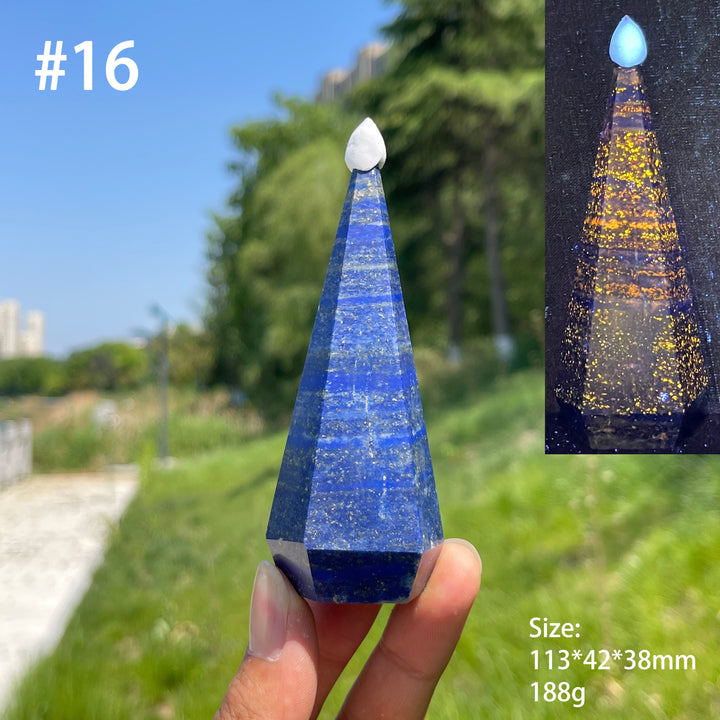 Unique,Natural Lapis Lazuli Diamond Tower