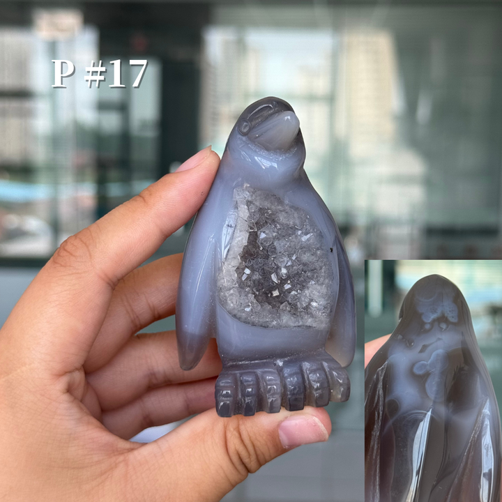 Unique, Agate Geode Penguin
