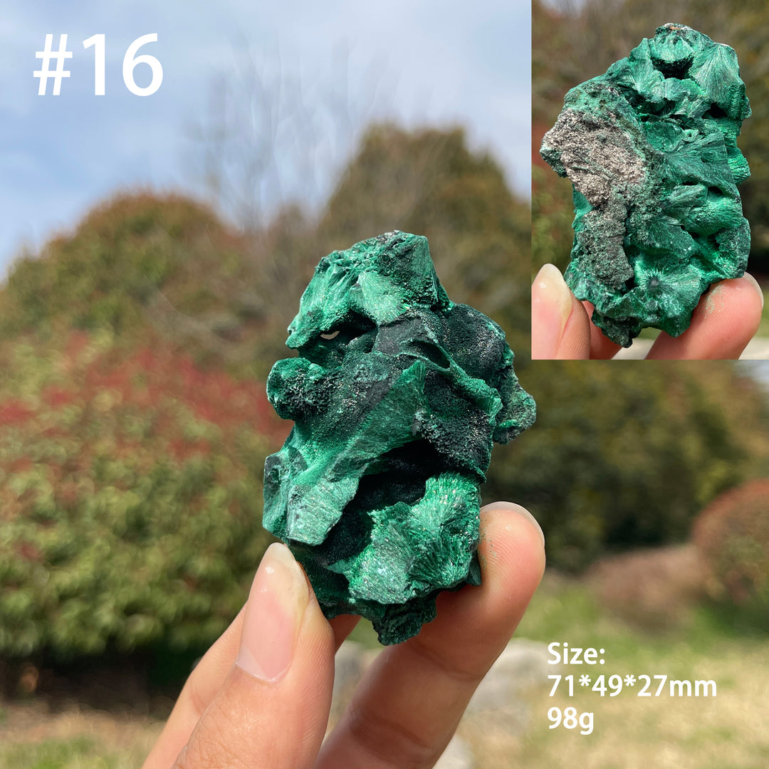 Unique,Natural Crystal Acicular Malachite Raw