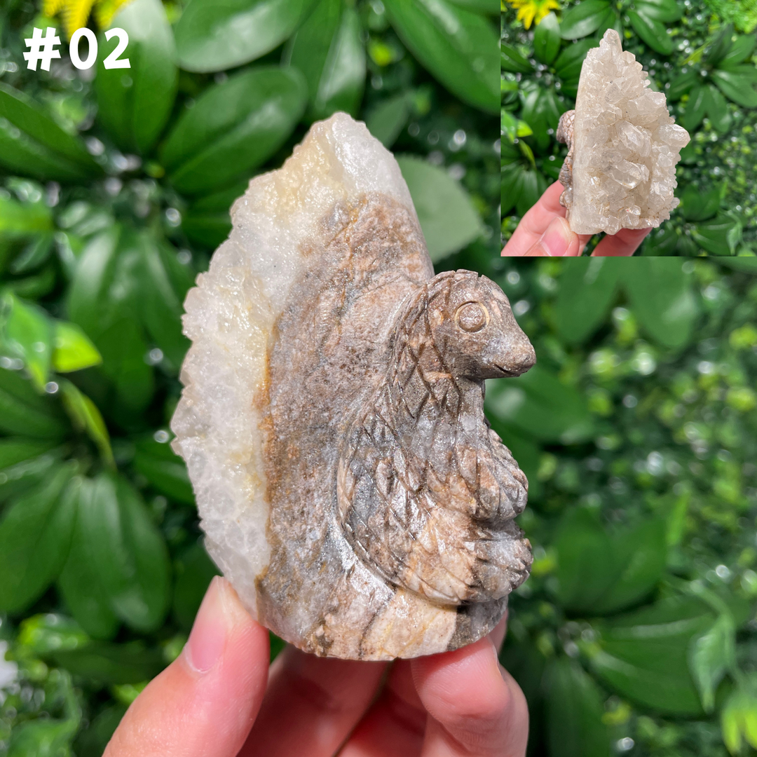 Crystal Quartz cluster carving