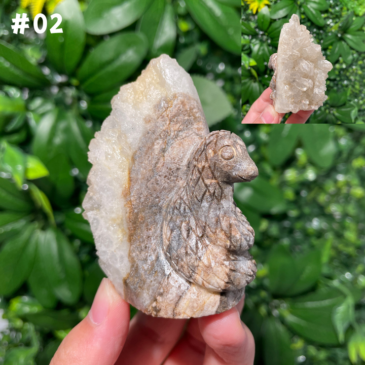 Crystal Quartz cluster carving