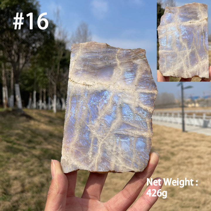 Unique,Natural Crystal Moonstone Slices