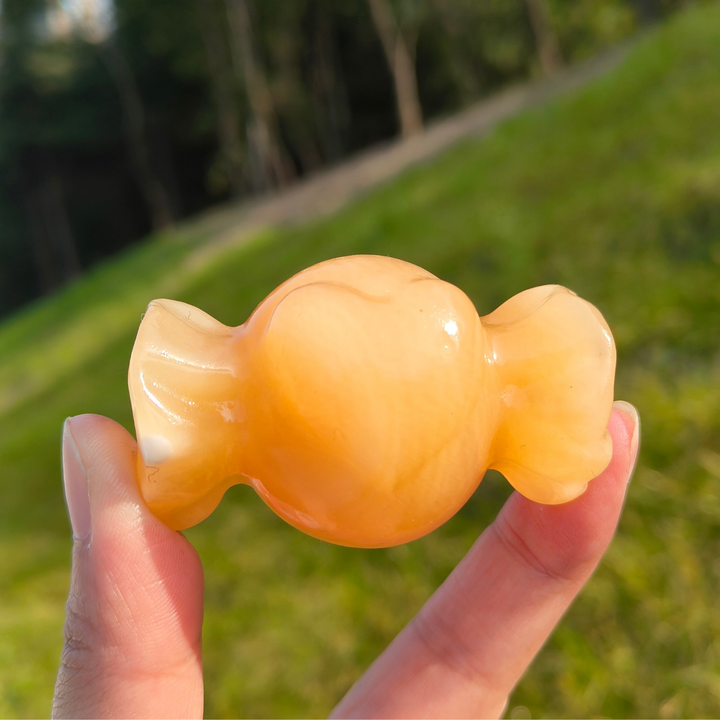 Natural Carved Crystal Heart Shaped Candies