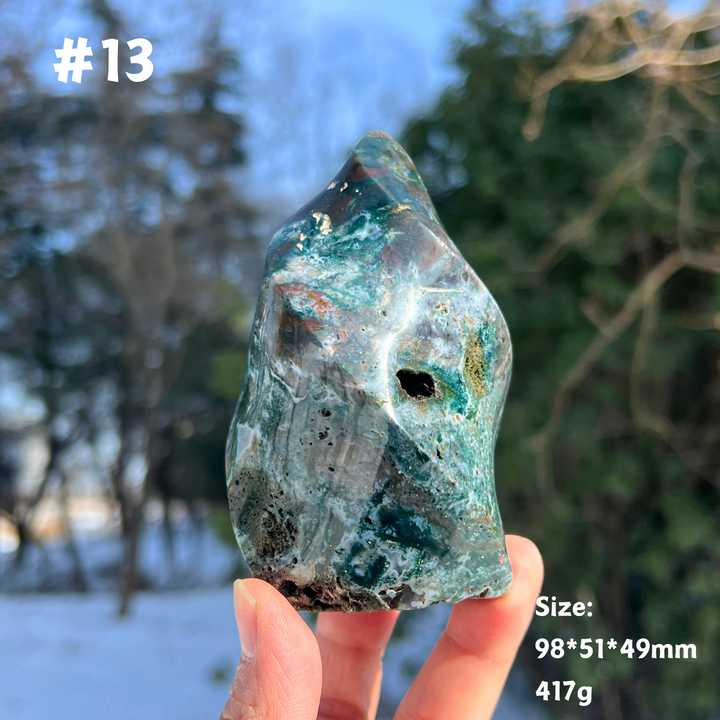 Unique,Natural Crystal Ocean Jasper Flame