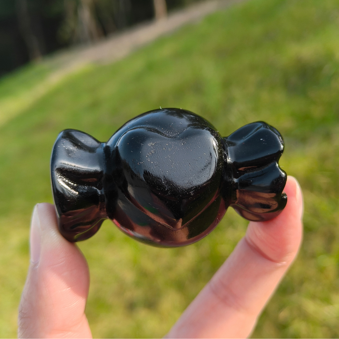 Natural Carved Crystal Heart Shaped Candies