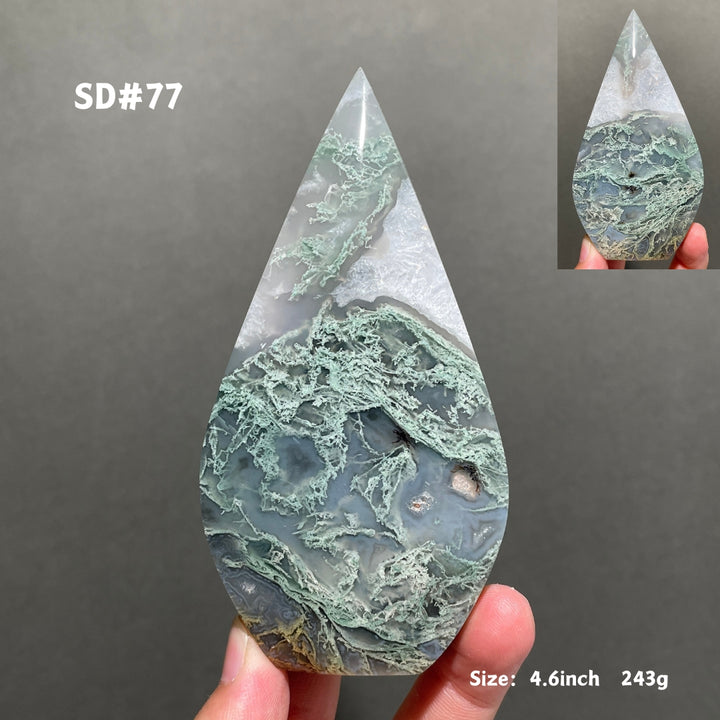 Unique,Moss Agate Teardrop