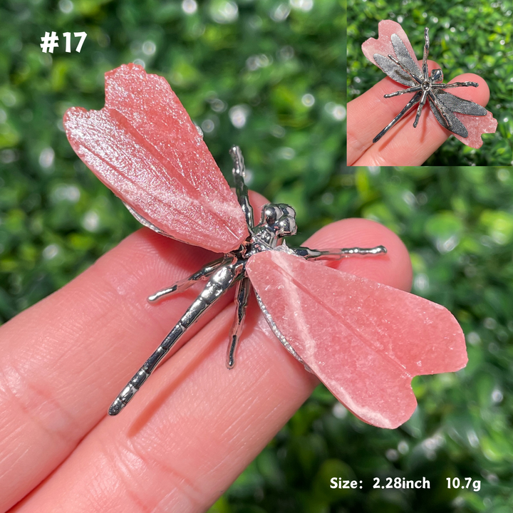 Unique,Rhodochrosite Dragonfly