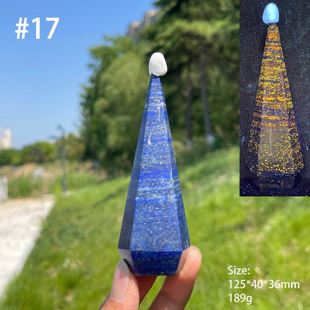 Unique,Natural Lapis Lazuli Diamond Tower