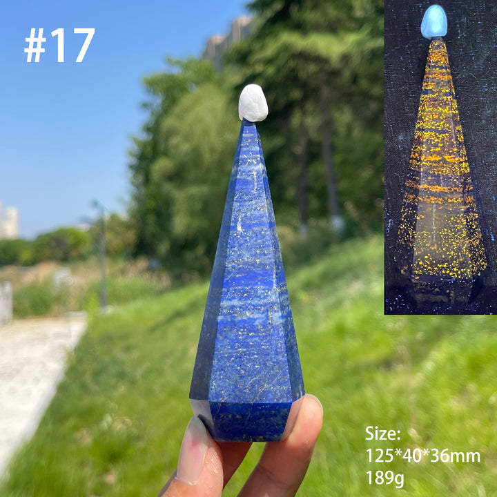 Unique,Natural Lapis Lazuli Diamond Tower