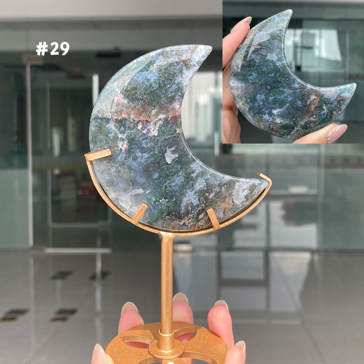 Unique,Moss Agate Moon