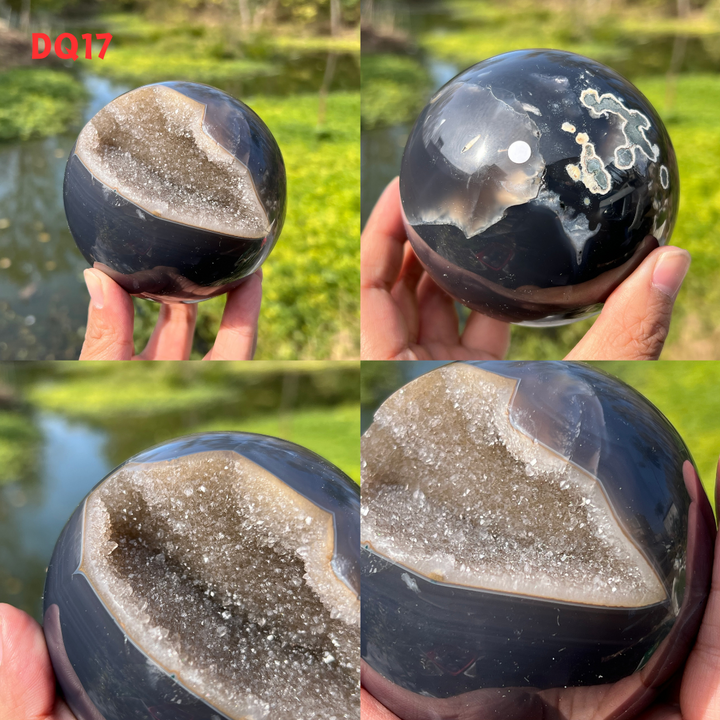 Amethyst Geode Sphere And Agate Geode Sphere