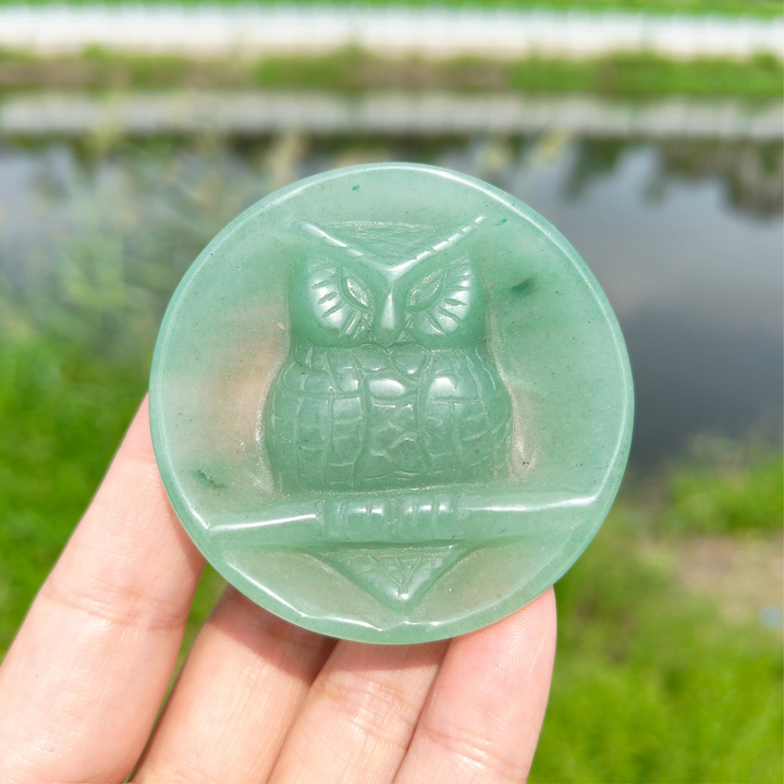Green Aventurine Owl