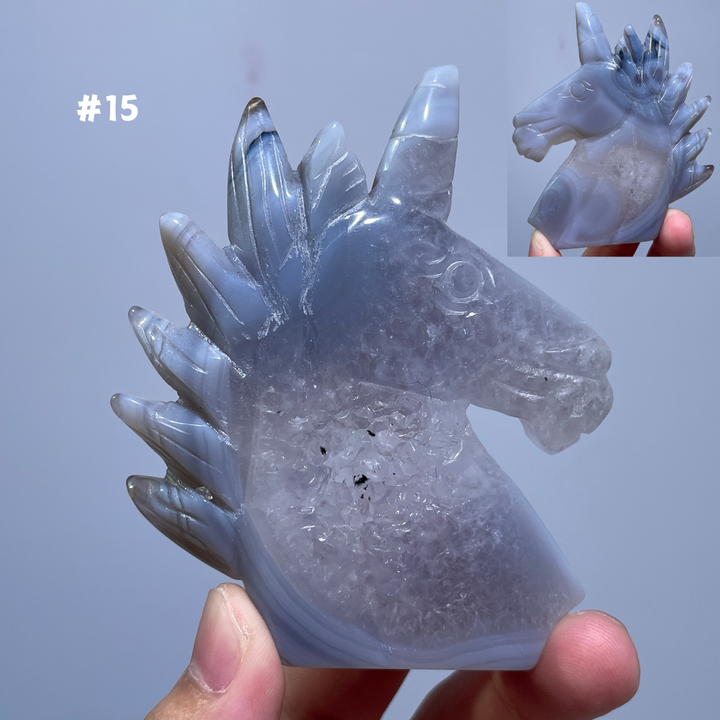 Unique,Agate Geode Unicorn
