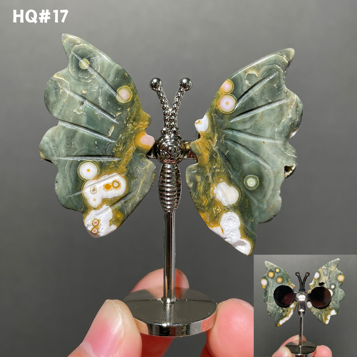Unique,8th Vein Ocean Jasper Butterfly