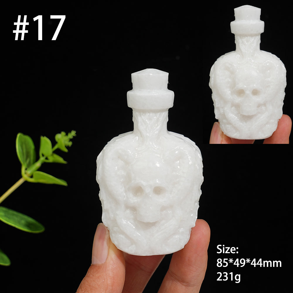 Unique,Natural Crystal Magic Potion Bottle Carving