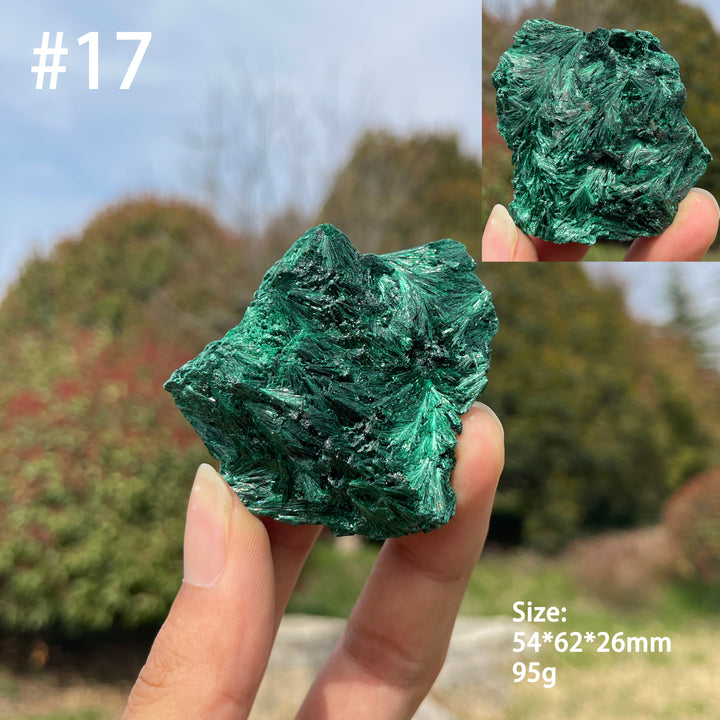 Unique,Natural Crystal Acicular Malachite Raw