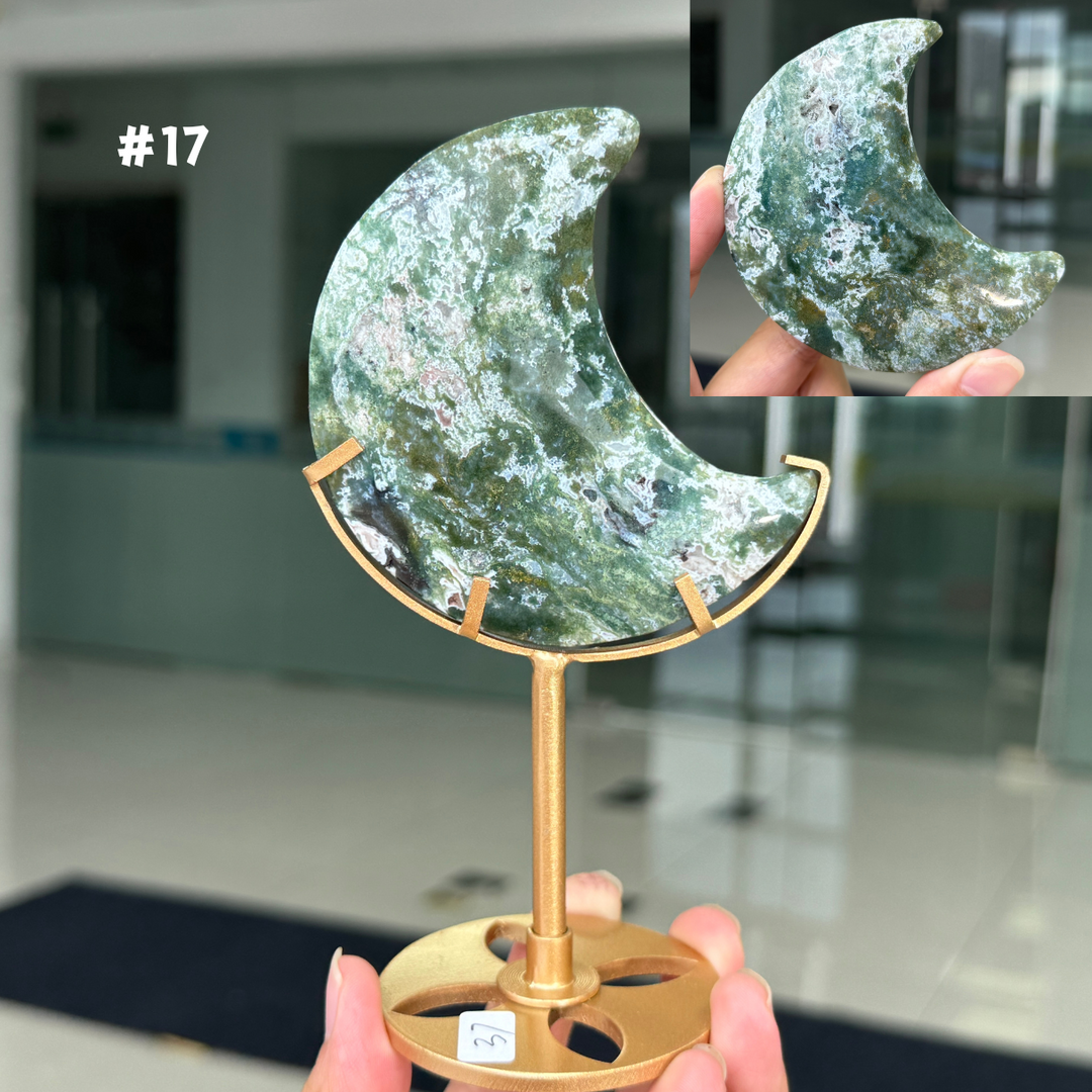 Unique,Moss Agate Moon