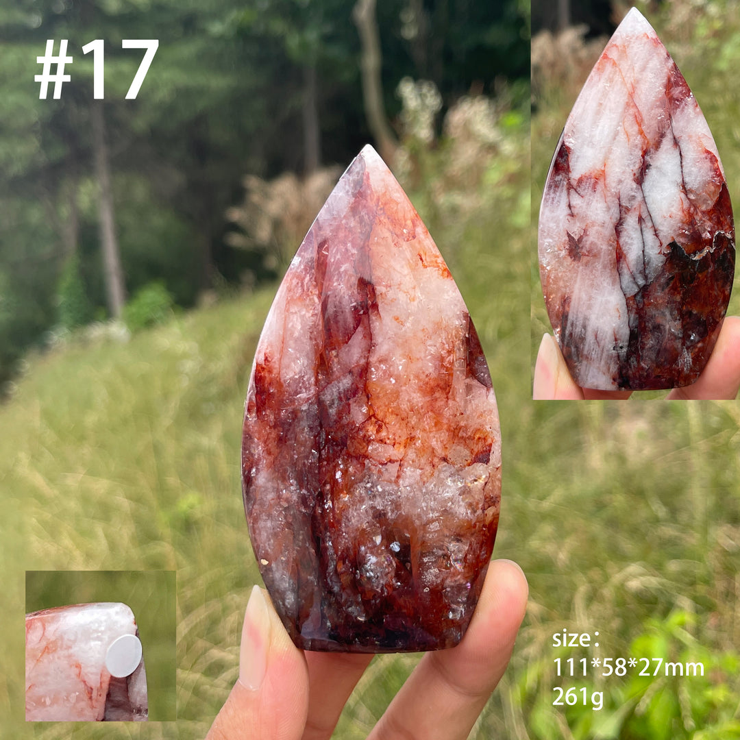Unique,A Slightly Imperfect Natural Fire Quartz Crystal Teardrop