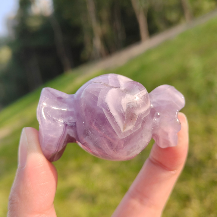 Natural Carved Crystal Heart Shaped Candies