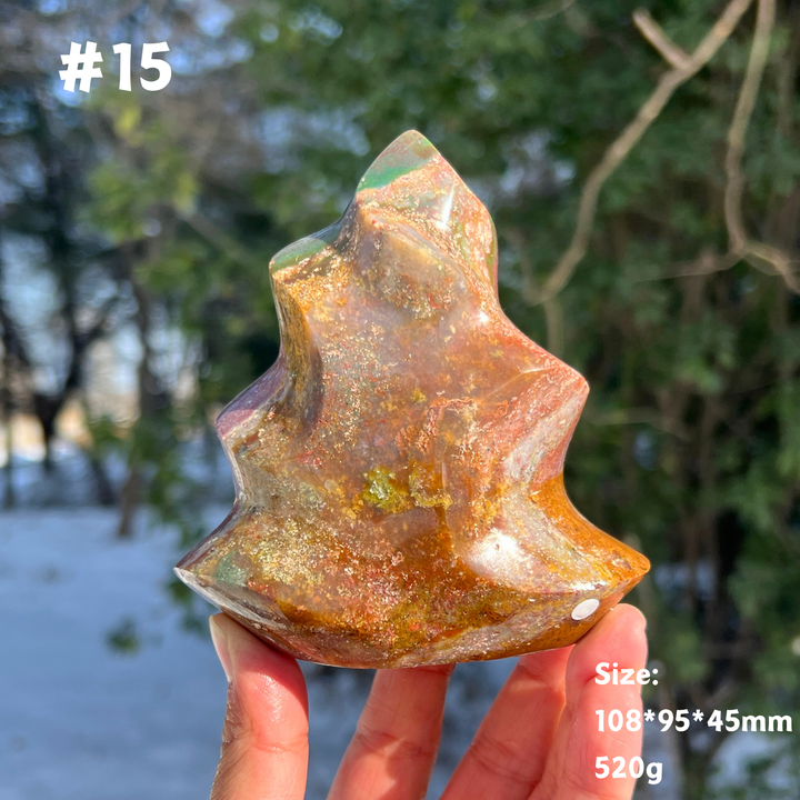 Unique,Natural Crystal Ocean Jasper Flame