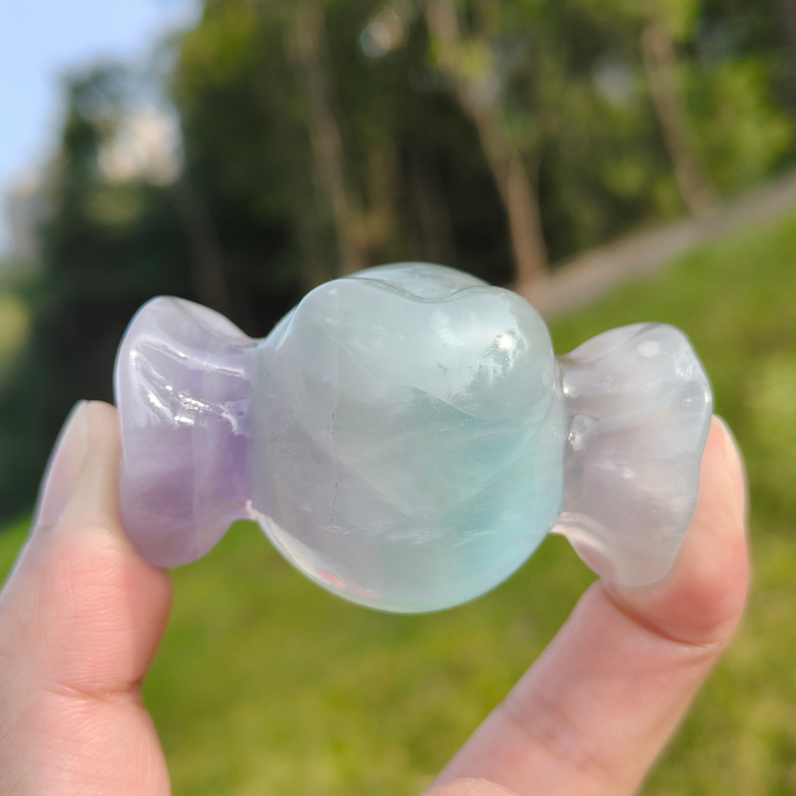 Natural Carved Crystal Heart Shaped Candies