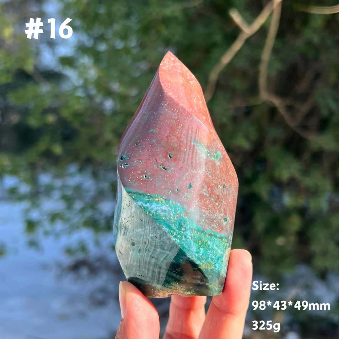 Unique,Natural Crystal Ocean Jasper Flame