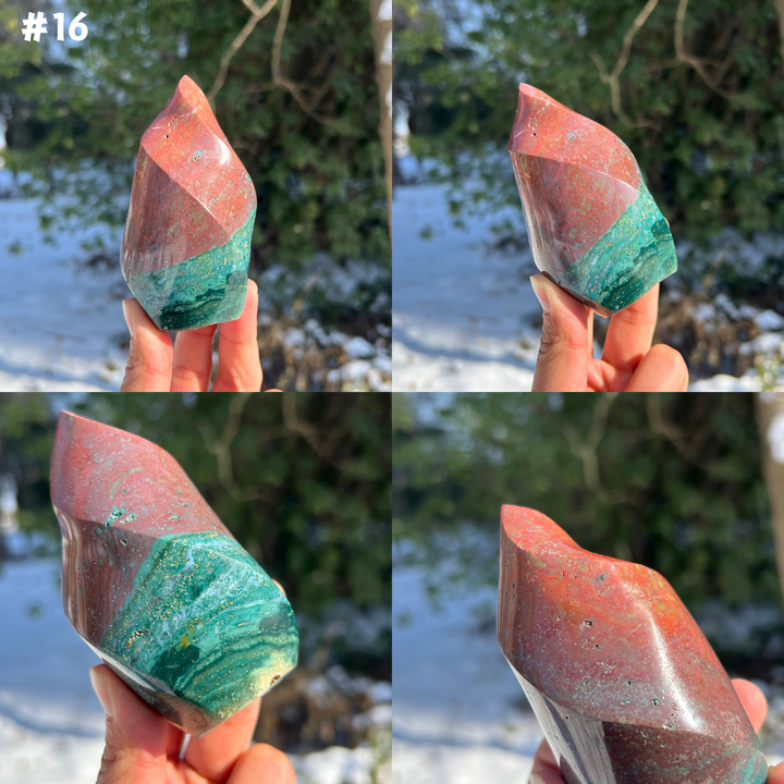 Unique,Natural Crystal Ocean Jasper Flame