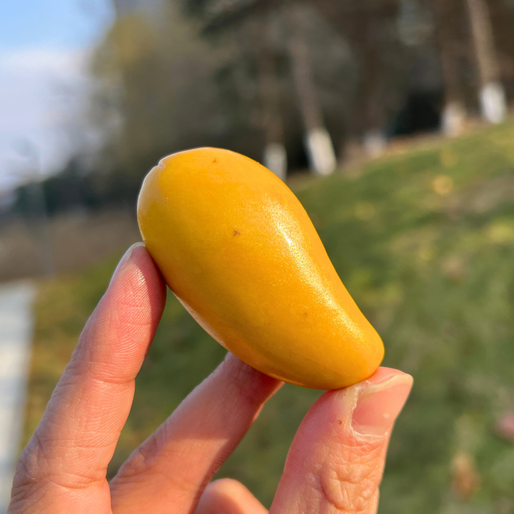 Natural Crystal Food And Fruit Model Mango Carving