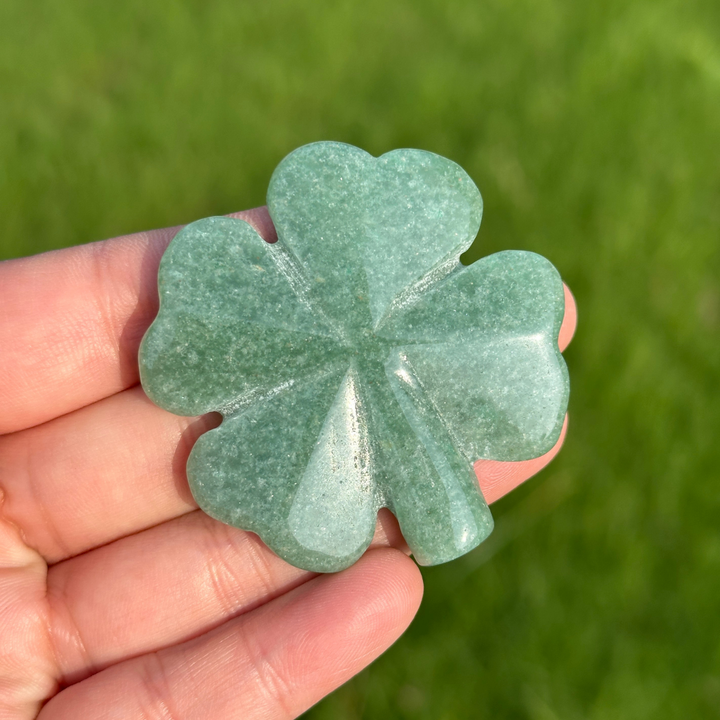Green Aventurine Four-Leaf Clover