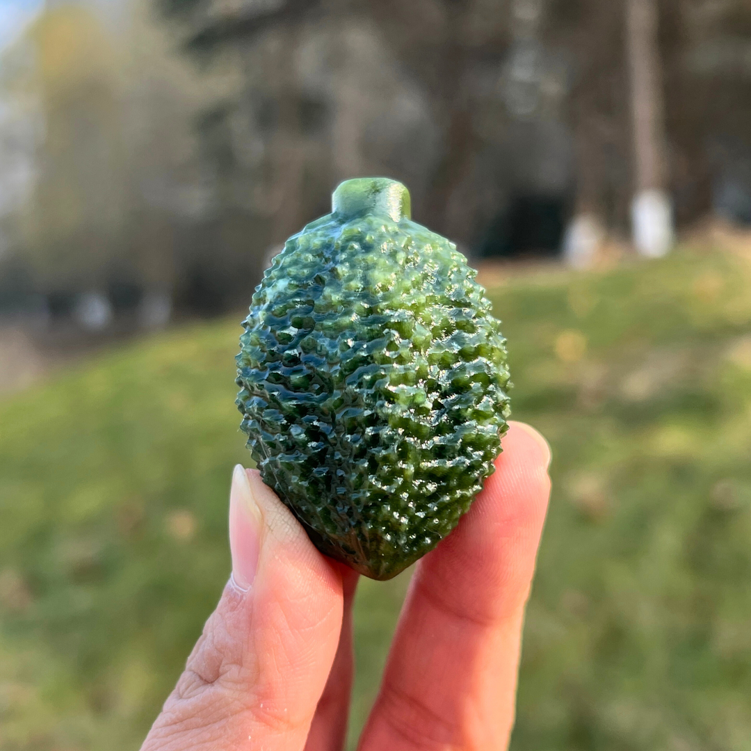 Natural Crystal Food And Fruit Model Durian Carving