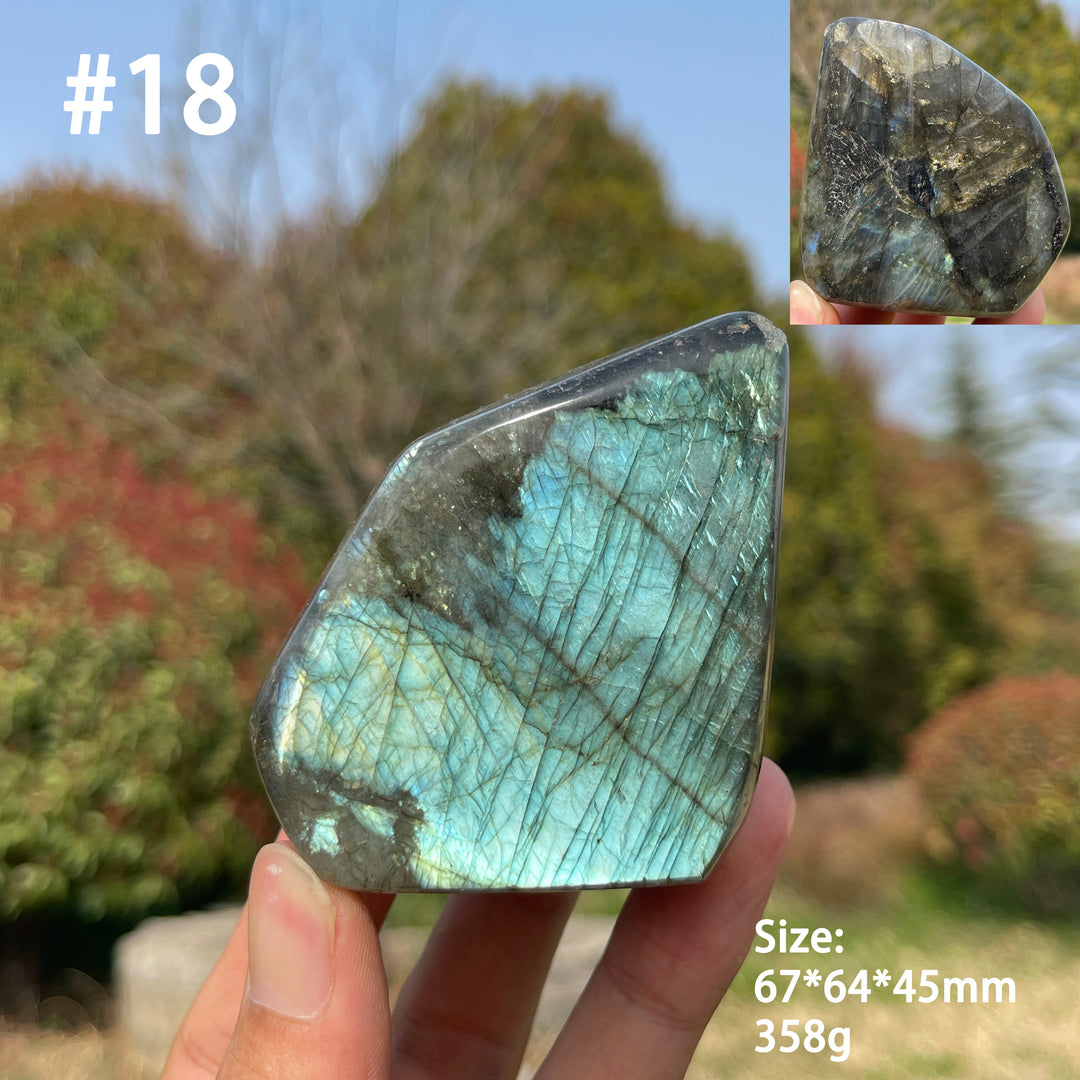 Unique,Natural Crystal Labradorite Ornament